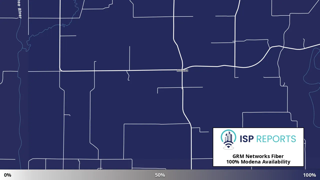 Modena, MO map of internet availability