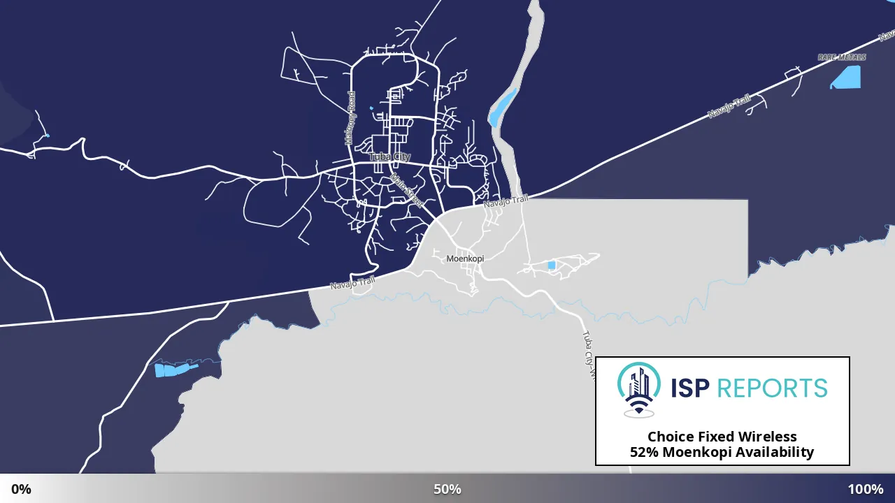 Moenkopi, AZ map of internet availability