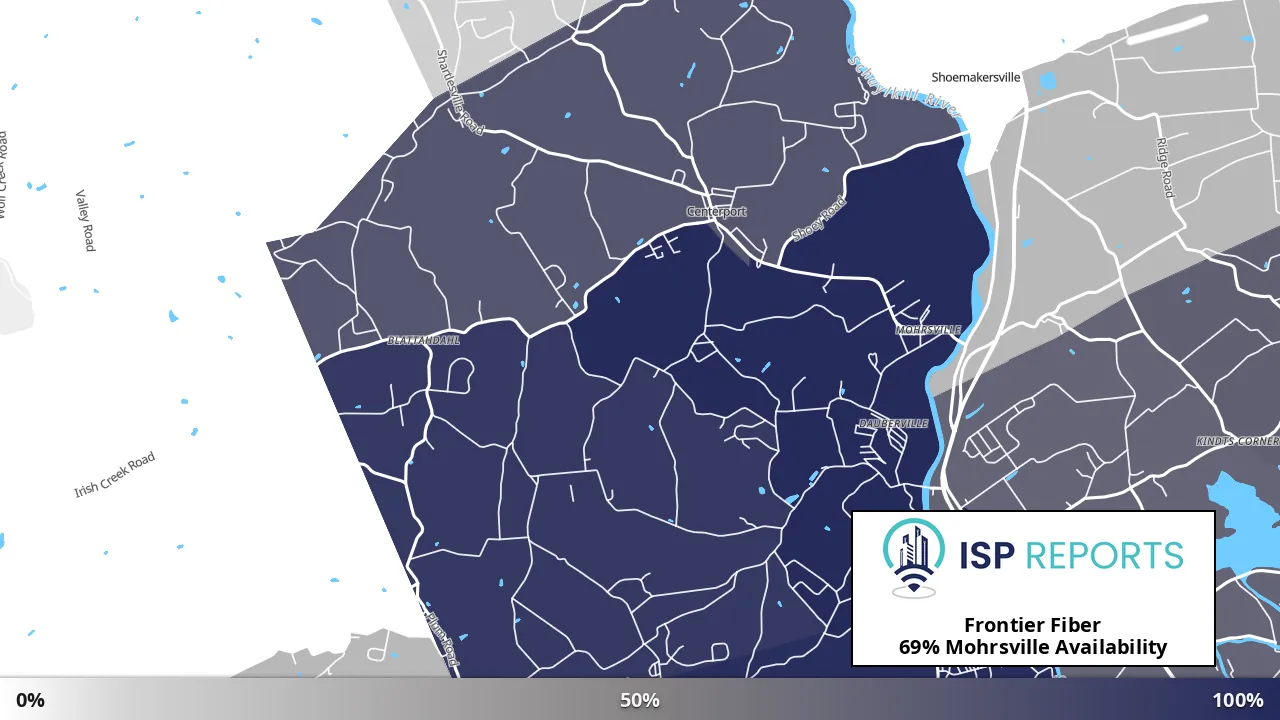 Mohrsville, PA map of internet availability