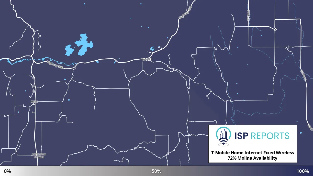 Molina, CO map of internet availability