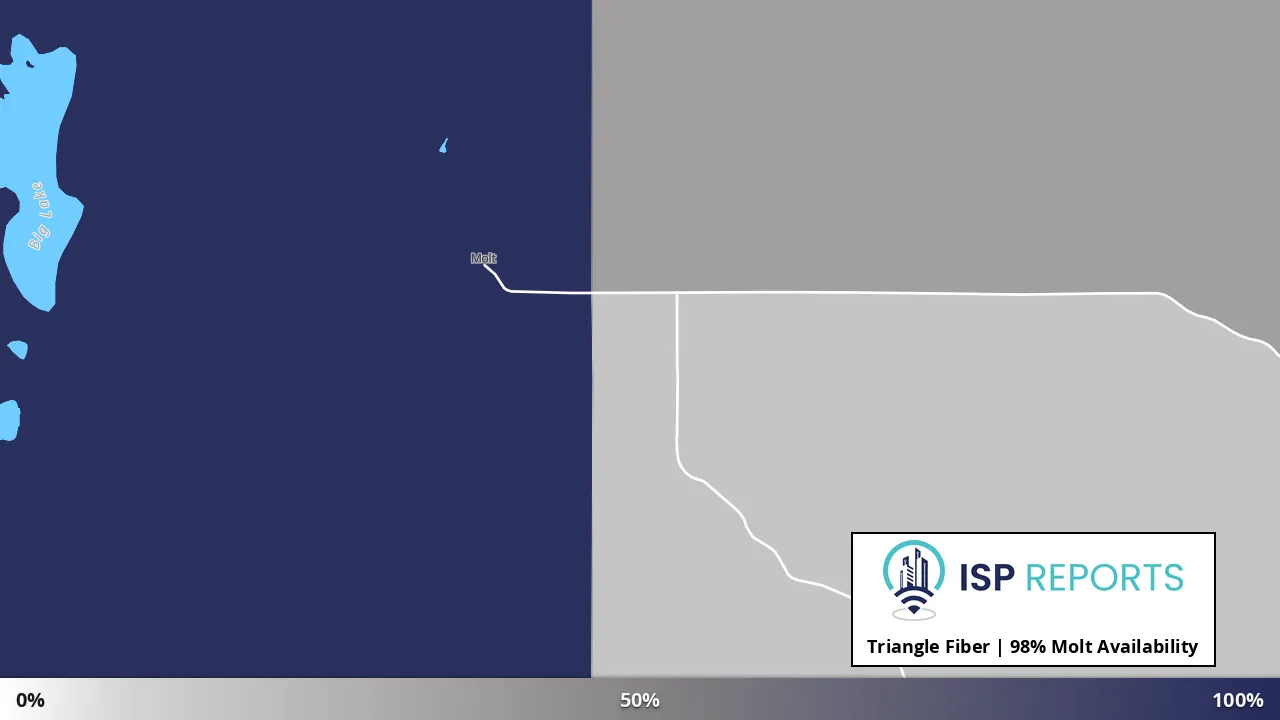 Molt, MT map of internet availability