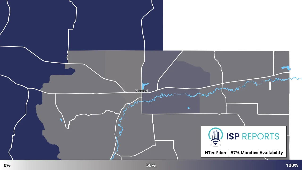 Mondovi, WI map of internet availability