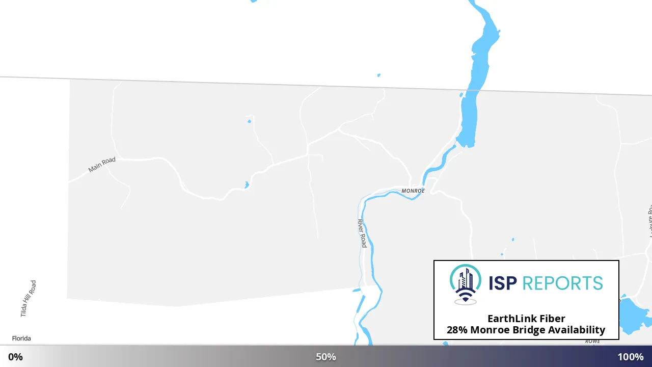 Monroe Bridge, MA map of internet availability