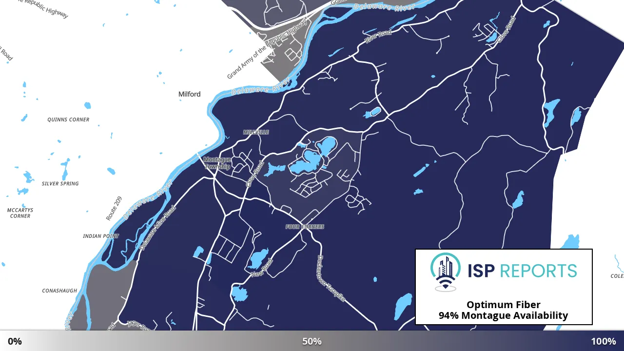 Montague, NJ map of internet availability