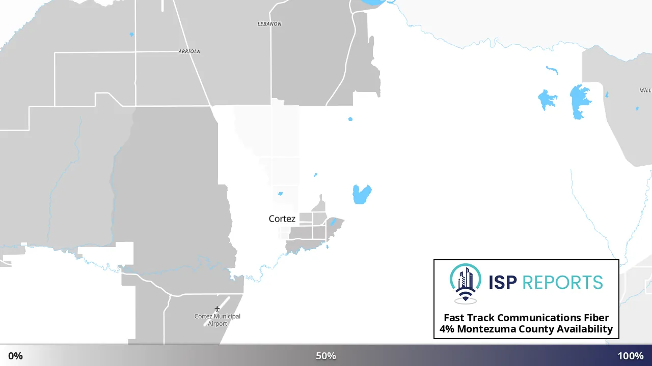 Montezuma County, CO map of internet availability