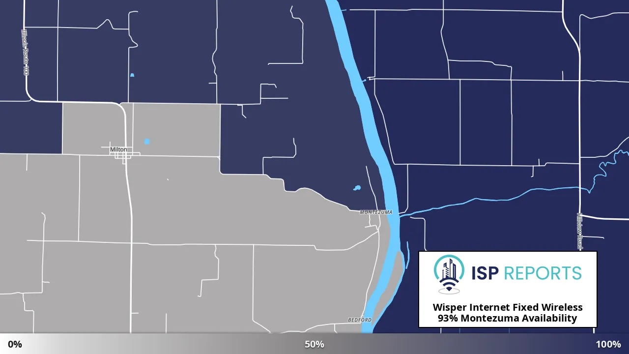 Montezuma, IL map of internet availability