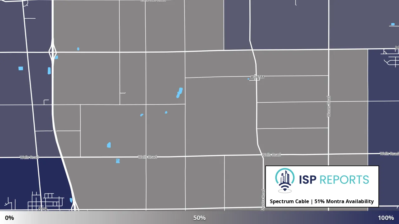 Montra, OH map of internet availability