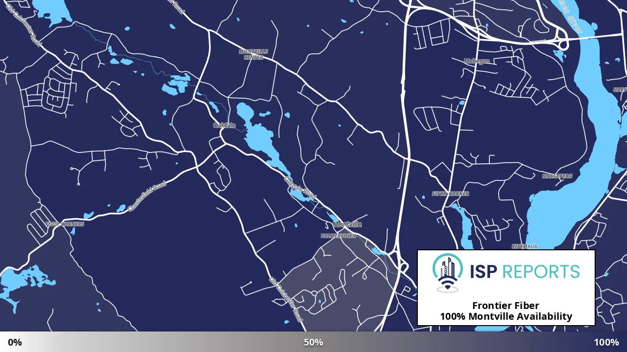 Montville, CT map of internet availability