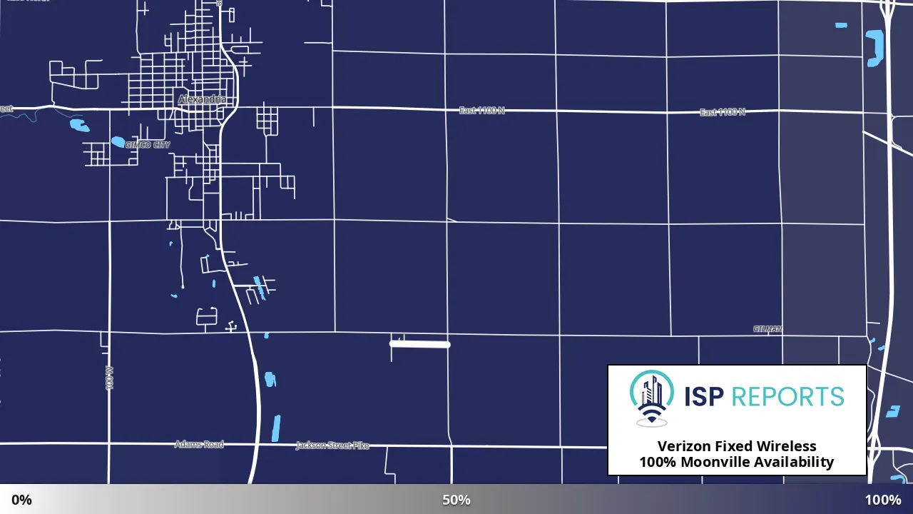 Moonville, IN map of internet availability