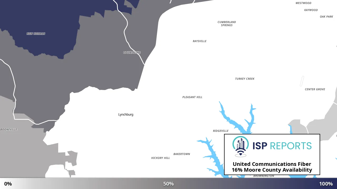 Moore County, TN map of internet availability