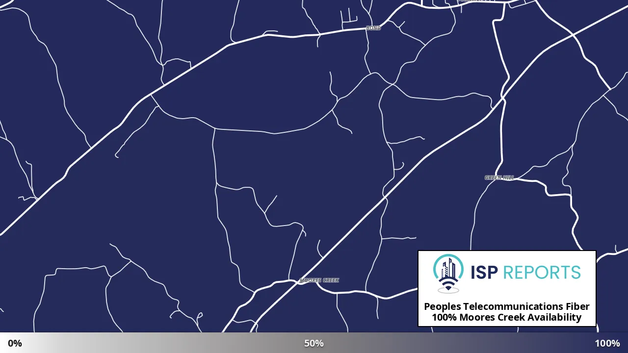 Moores Creek, KY map of internet availability