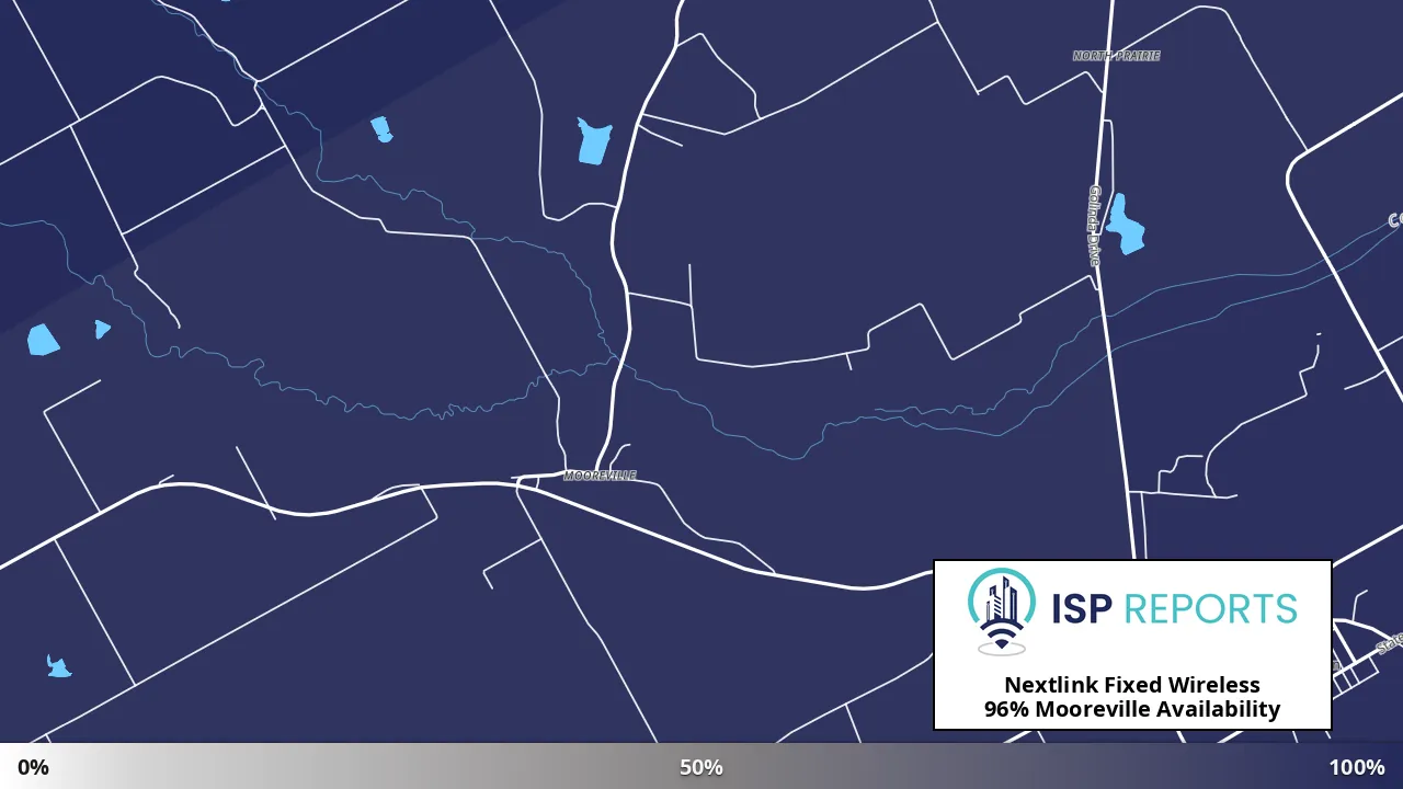 Mooreville, TX map of internet availability