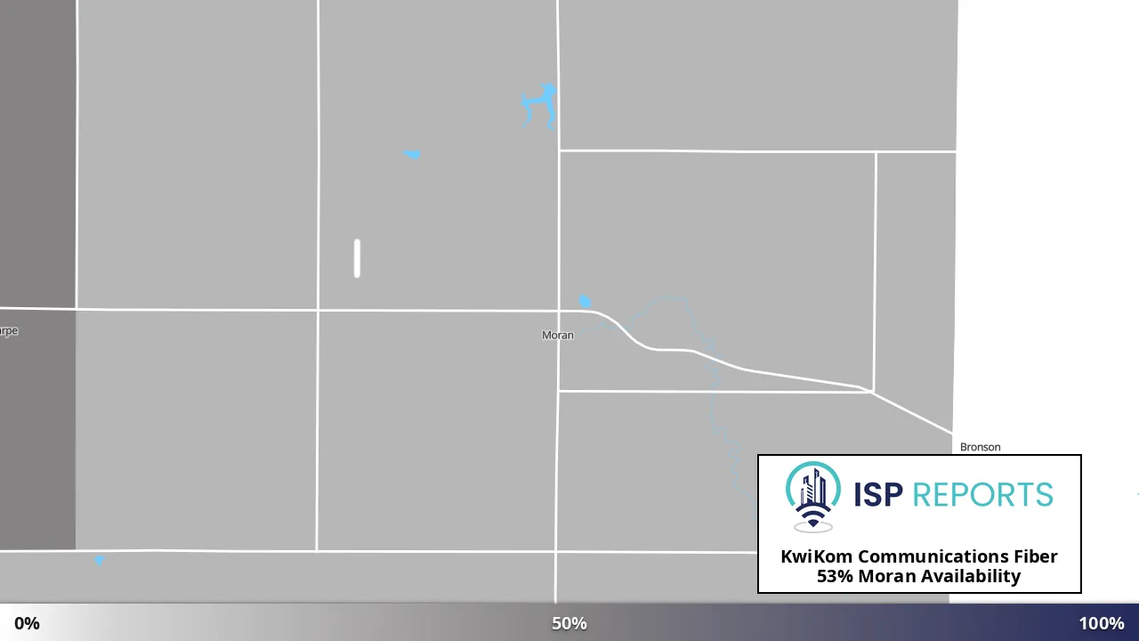 Moran, KS map of internet availability
