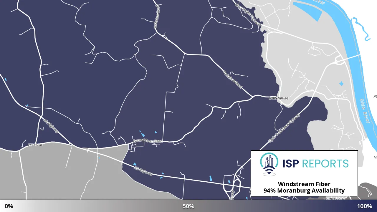 Moranburg, KY map of internet availability
