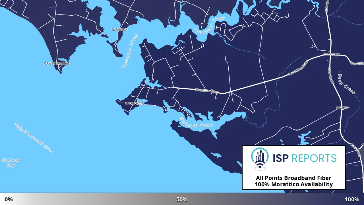 Morattico, VA map of internet availability