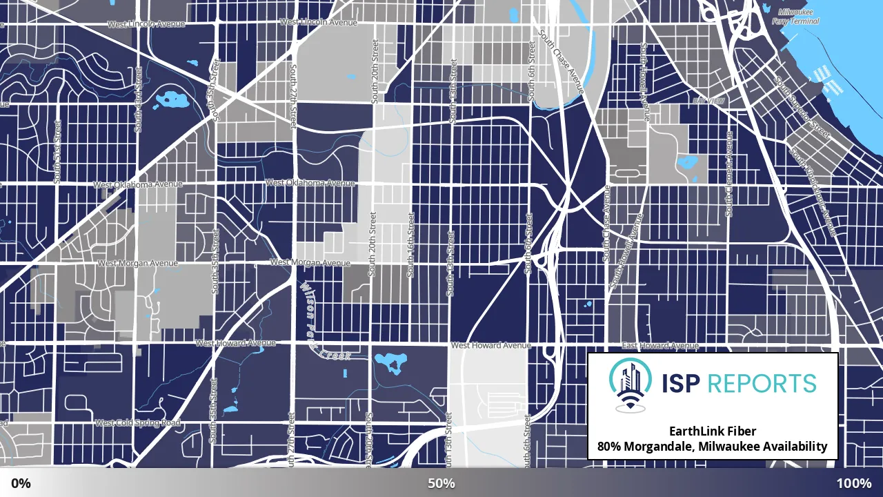 Morgandale, Milwaukee, WI map of internet availability