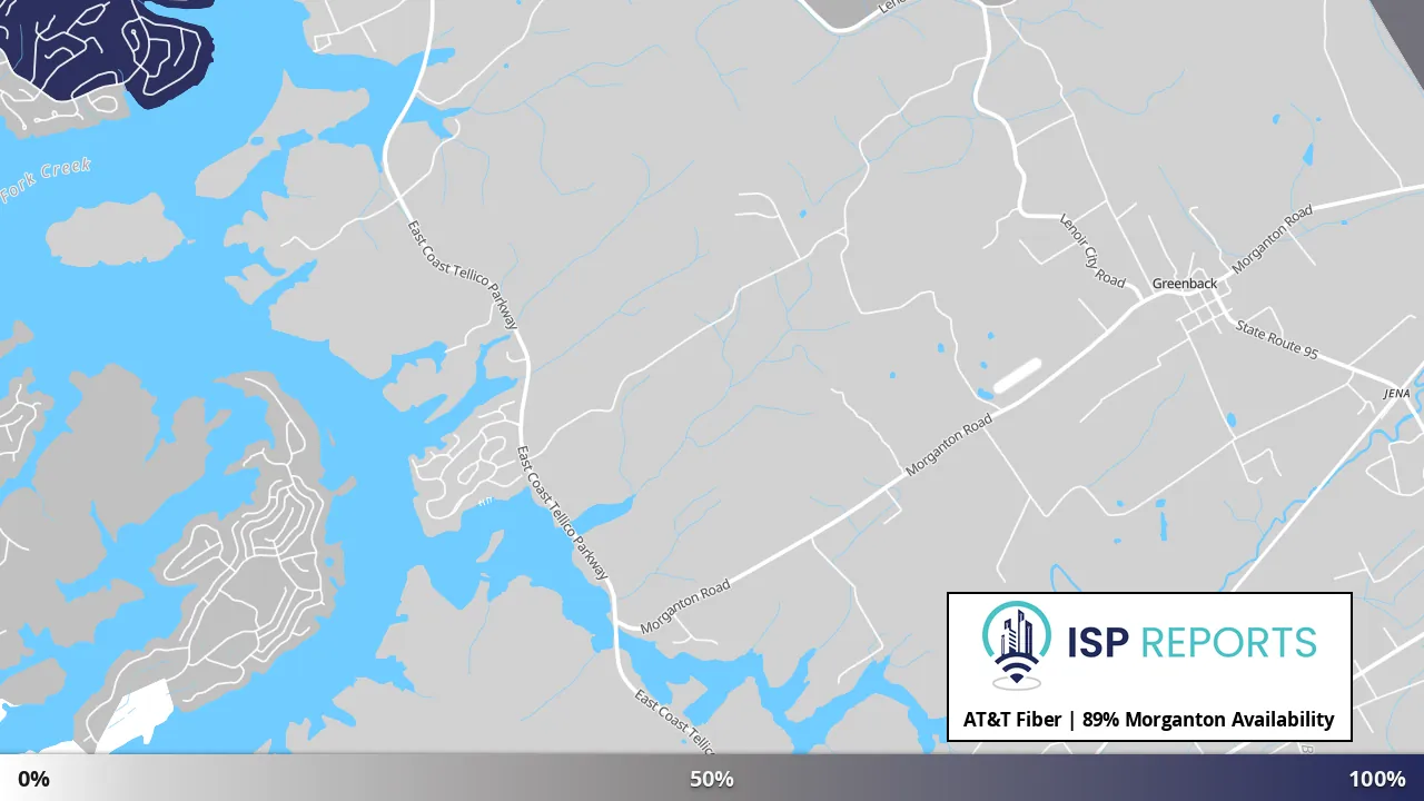 Morganton, TN map of internet availability