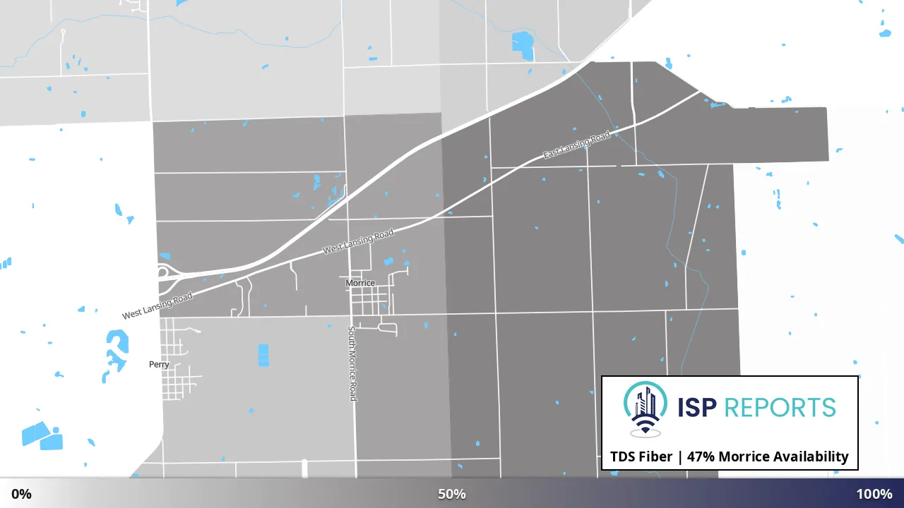 Morrice, MI map of internet availability