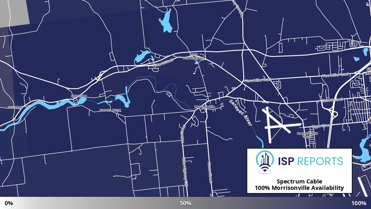 Morrisonville, NY map of internet availability
