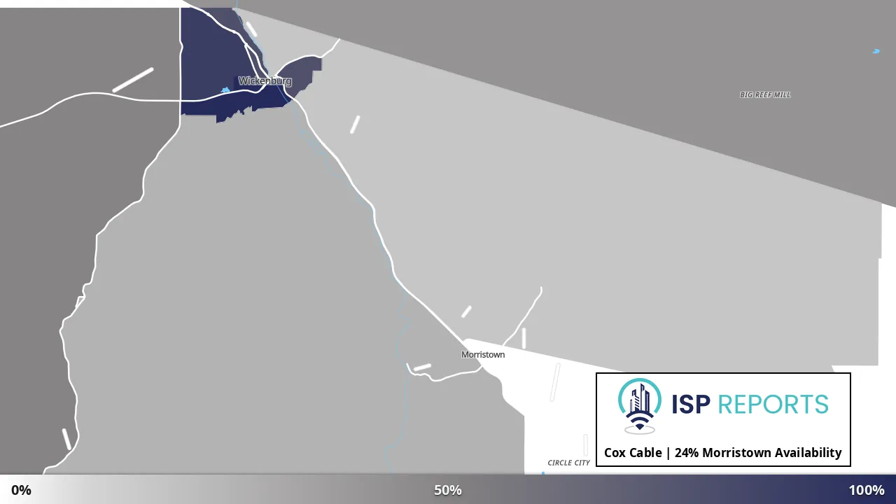 Morristown, AZ map of internet availability