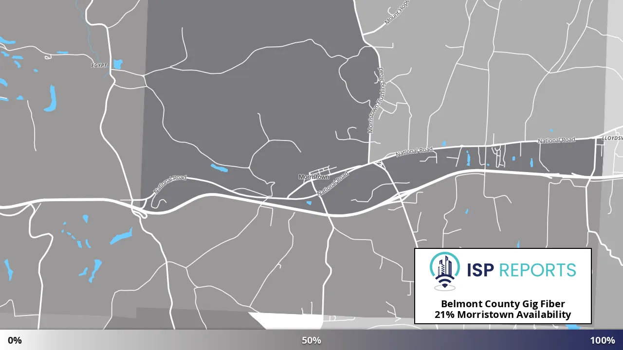 Morristown, OH map of internet availability