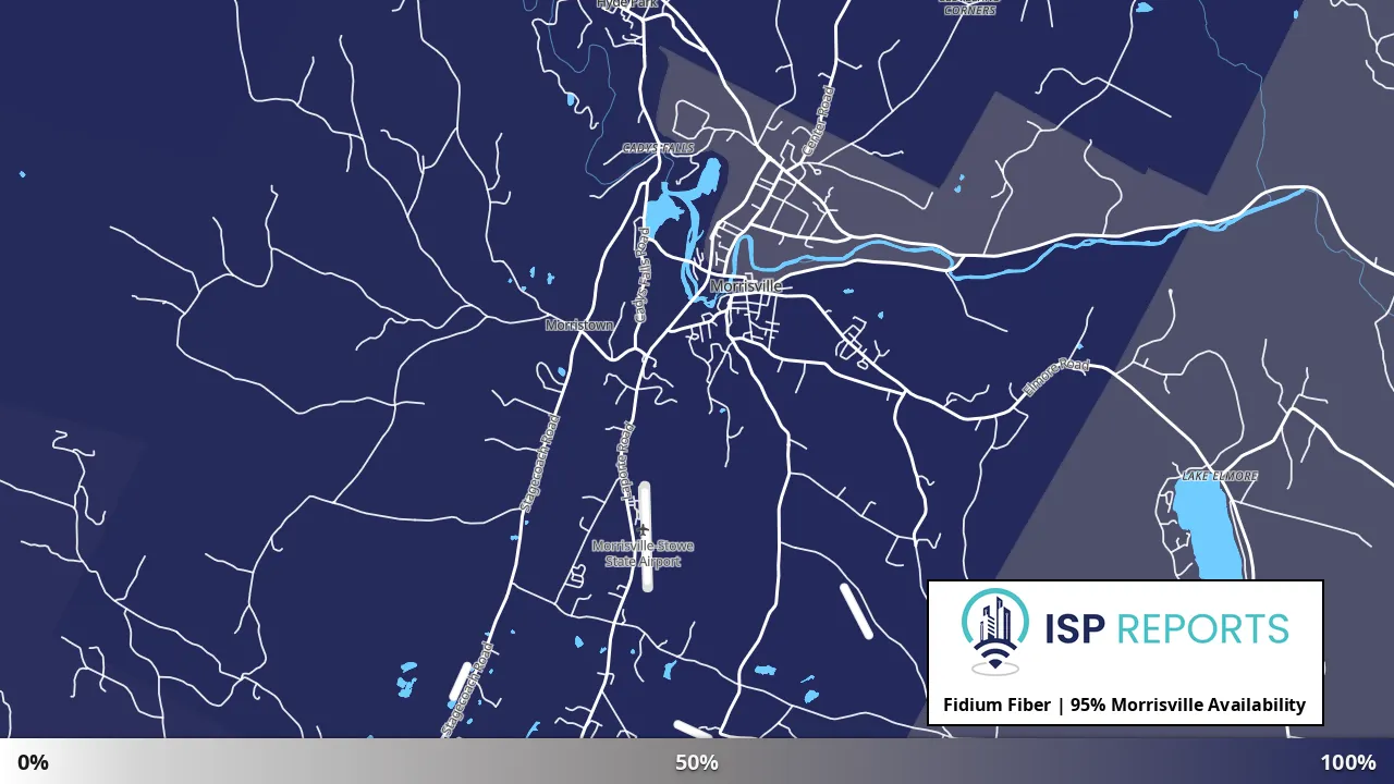 Morrisville, VT map of internet availability