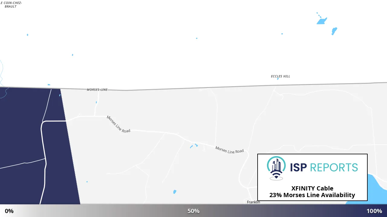 Morses Line, VT map of internet availability