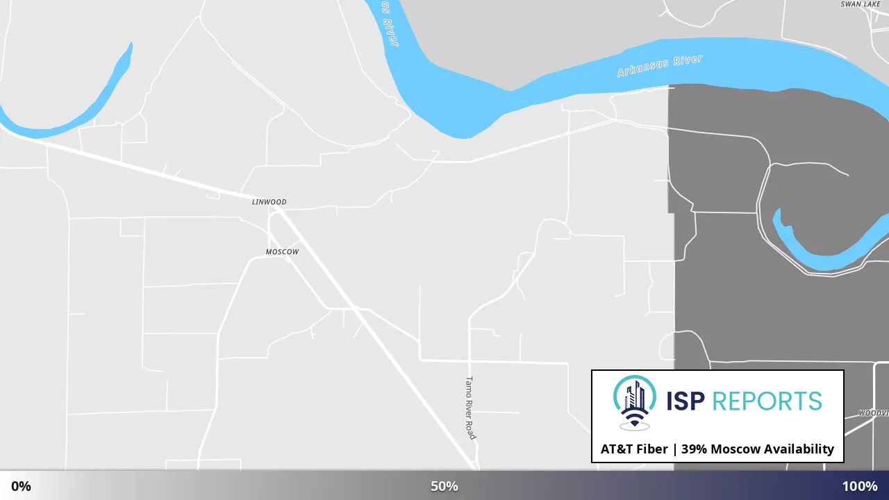 Moscow, AR map of internet availability