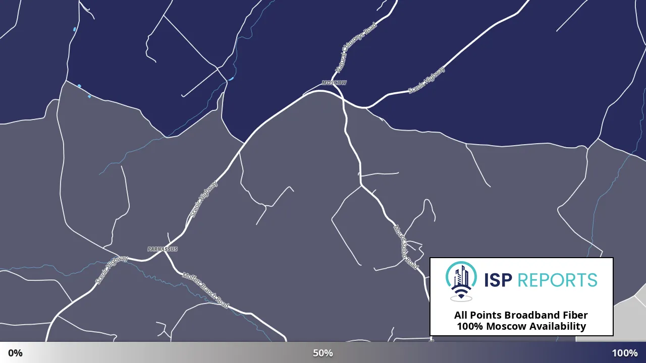 Moscow, VA map of internet availability