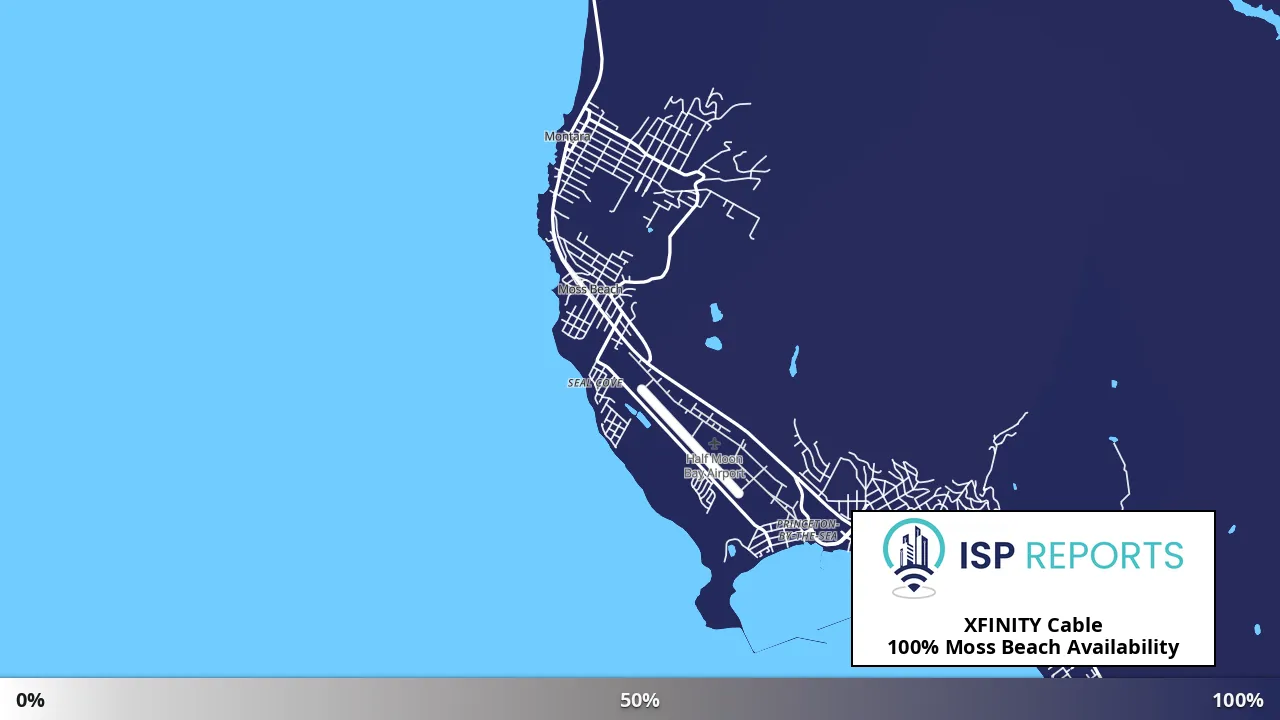 Moss Beach, CA map of internet availability