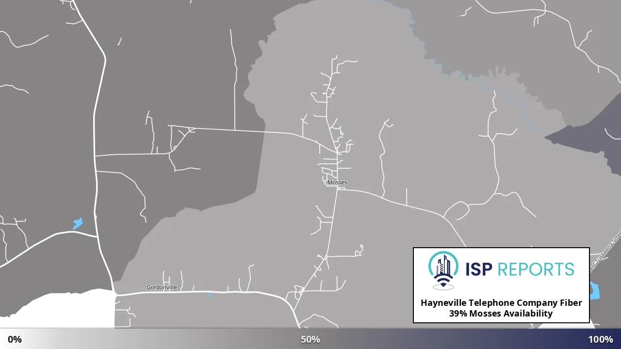Mosses, AL map of internet availability