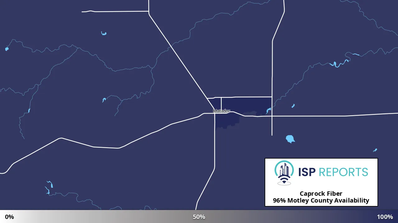 Motley County, TX map of internet availability