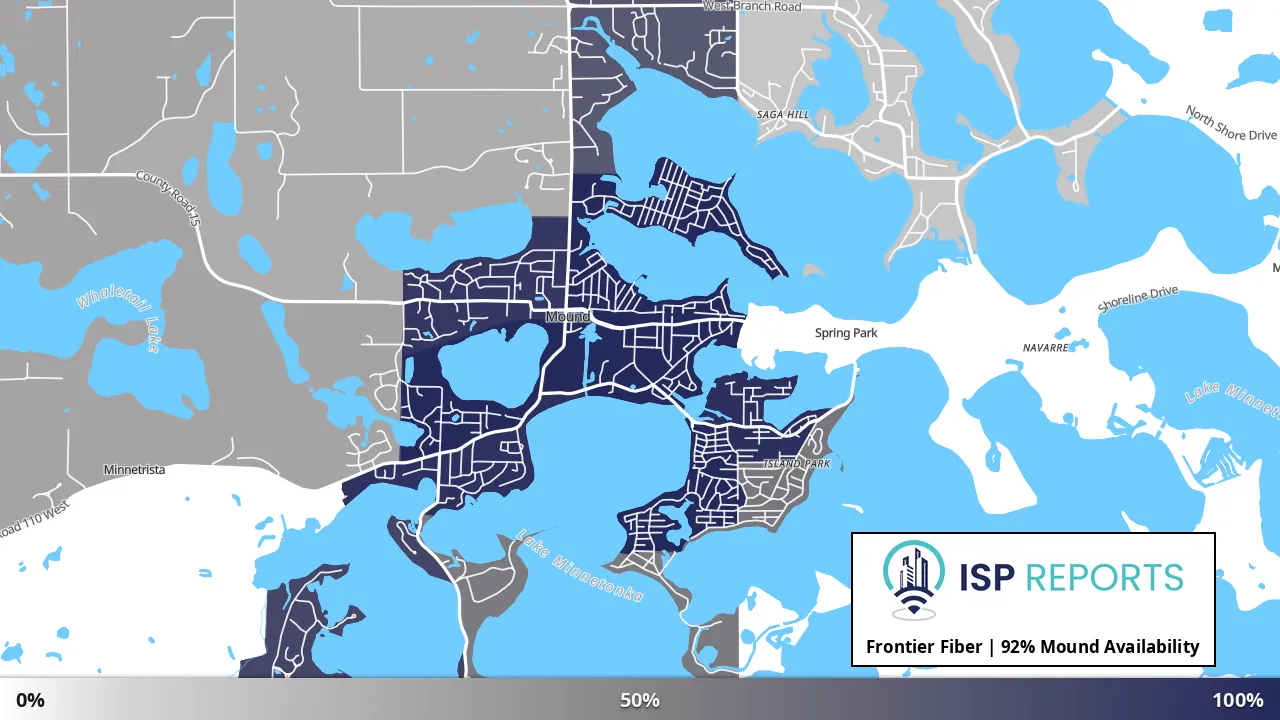 Mound, MN map of internet availability