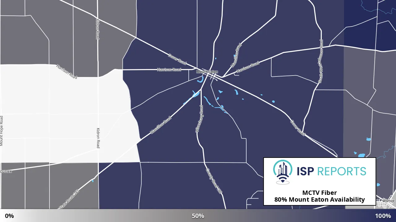 Mount Eaton, OH map of internet availability