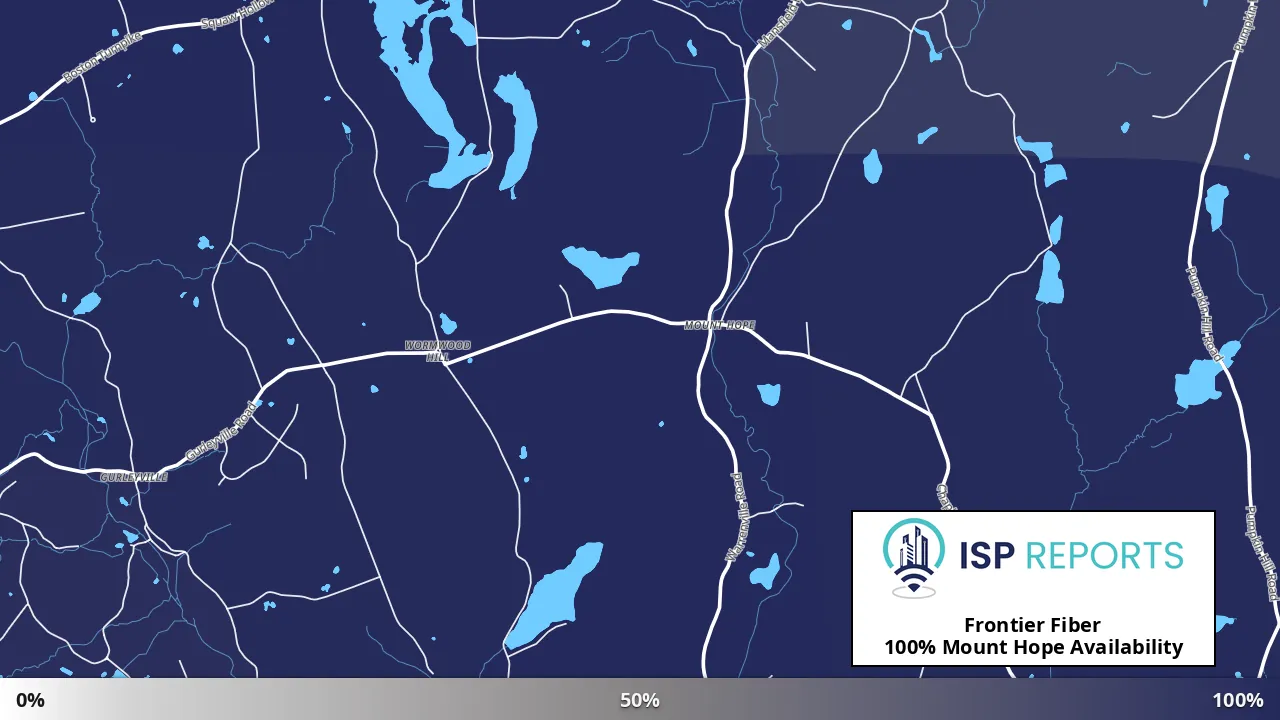 Mount Hope, CT map of internet availability
