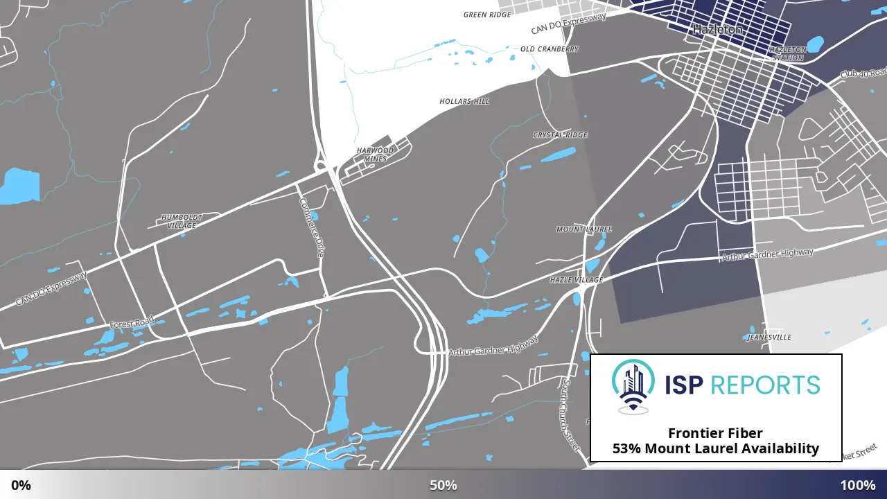 Mount Laurel, PA map of internet availability