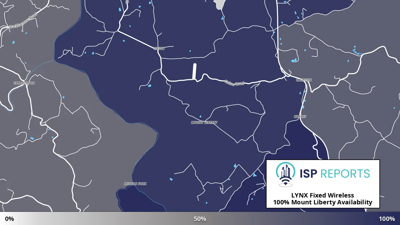 Mount Liberty, WV map of internet availability