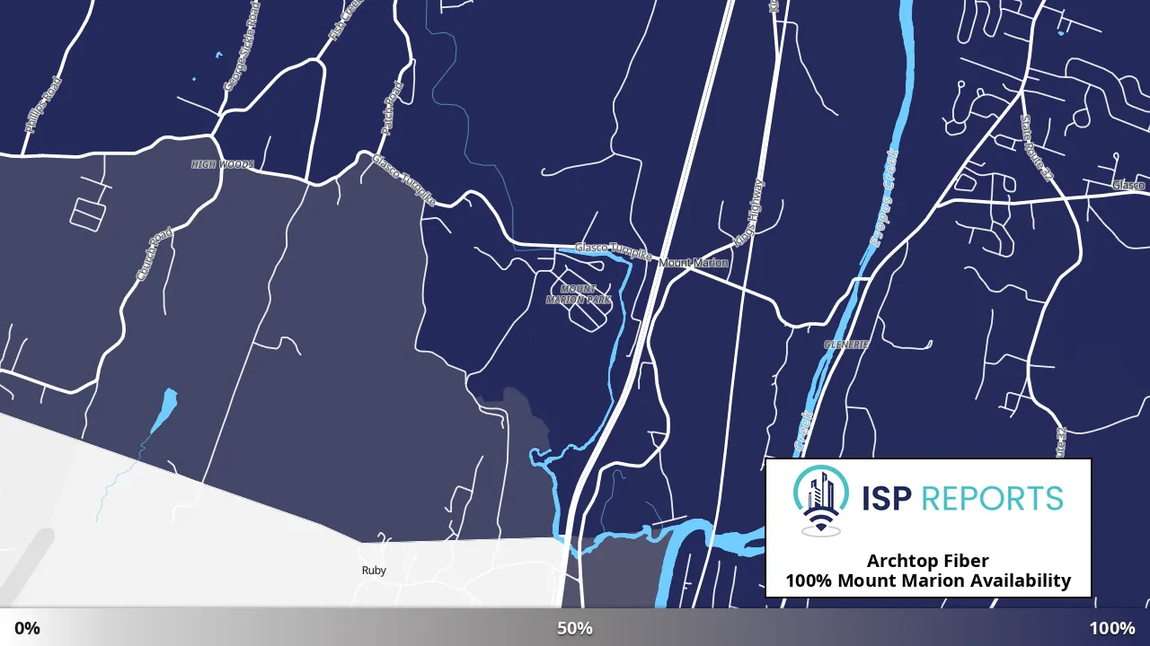 Mount Marion, NY map of internet availability