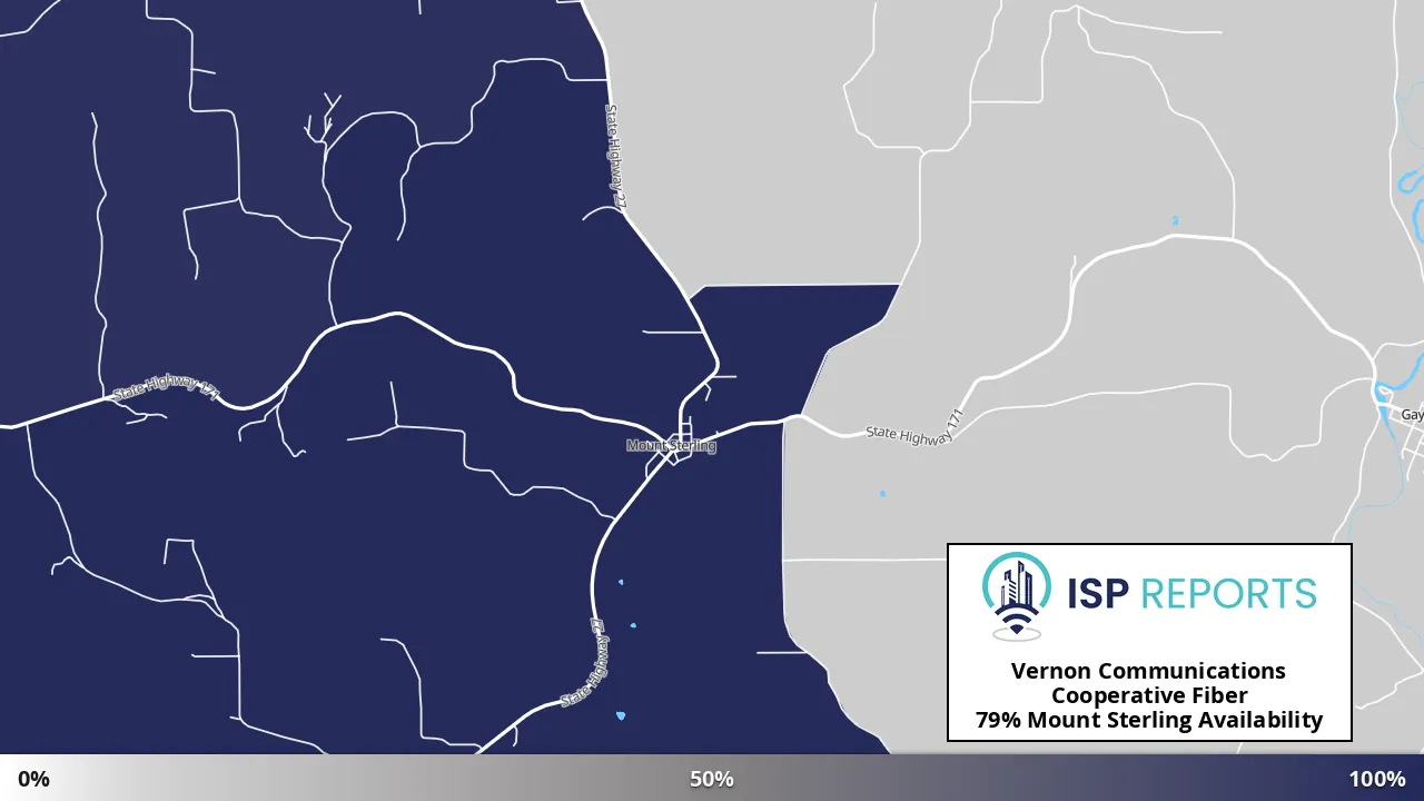 Mount Sterling, WI map of internet availability