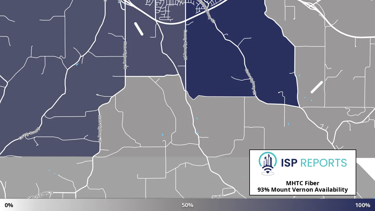 Mount Vernon, WI map of internet availability