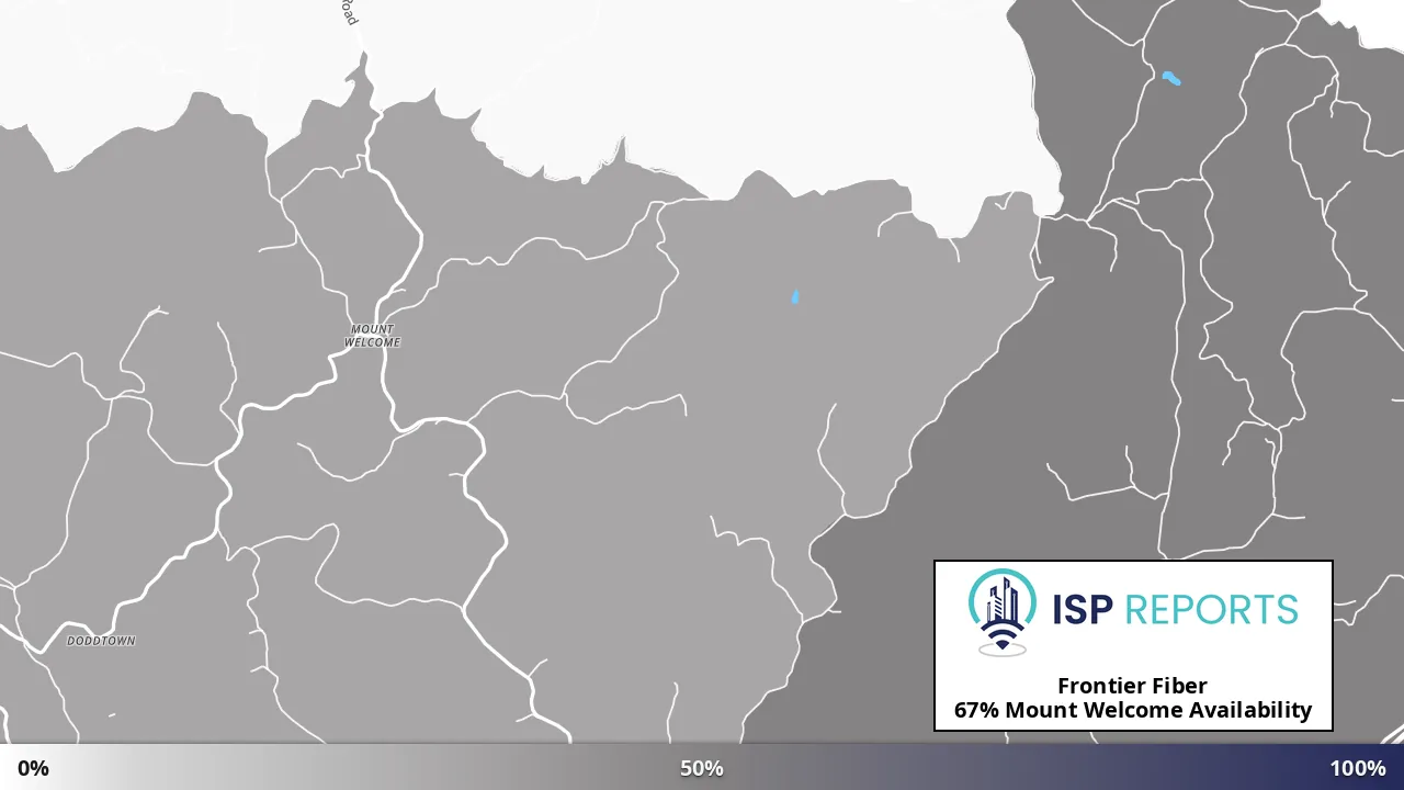 Mount Welcome, WV map of internet availability