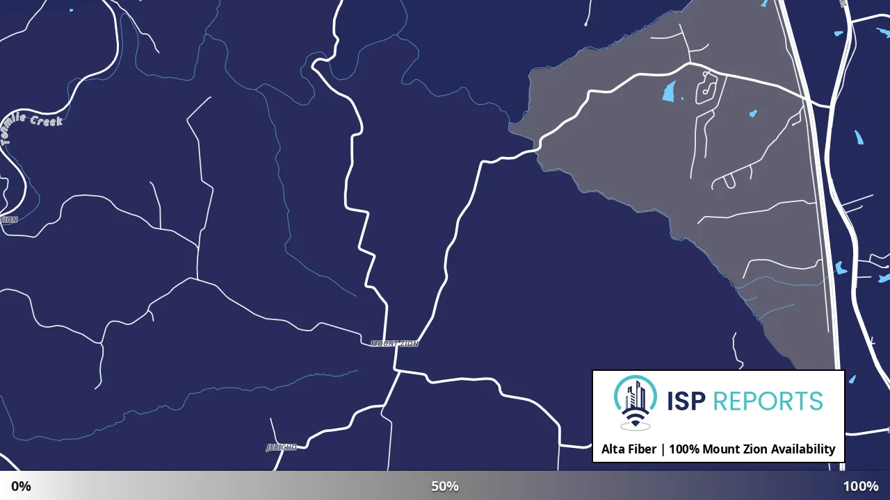 Mount Zion, KY map of internet availability