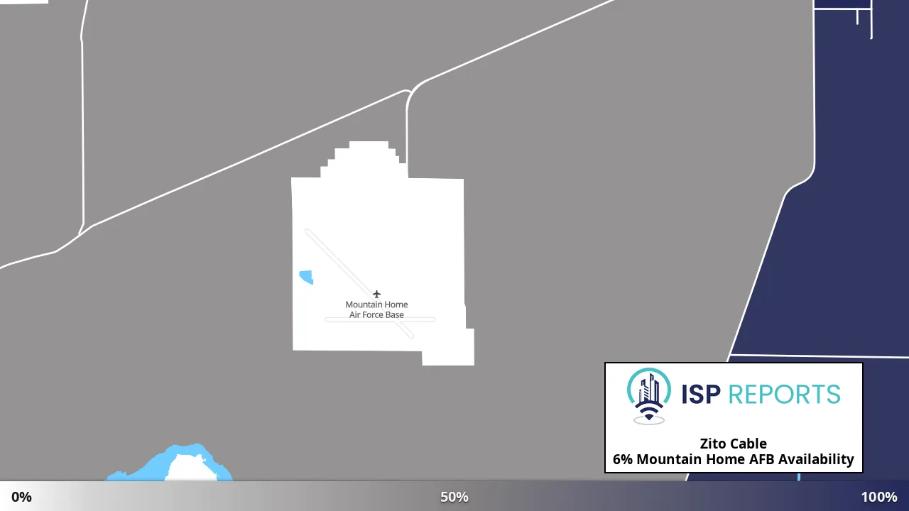 Mountain Home AFB, ID map of internet availability