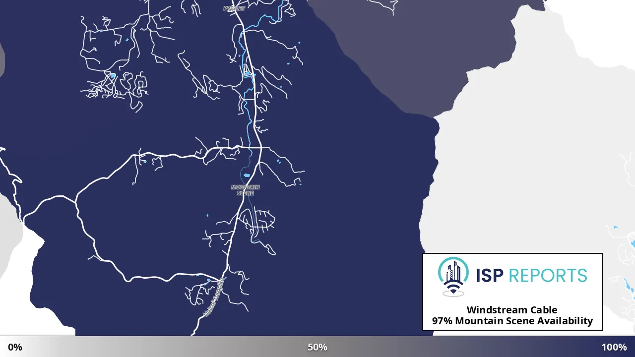Mountain Scene, GA map of internet availability