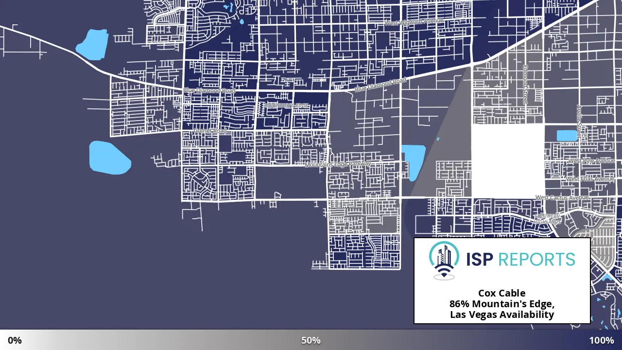 Mountain's Edge, Las Vegas, NV map of internet availability