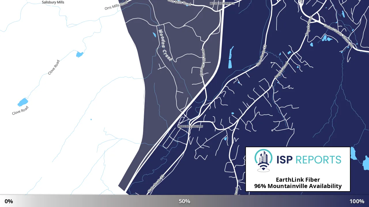 Mountainville, NY map of internet availability