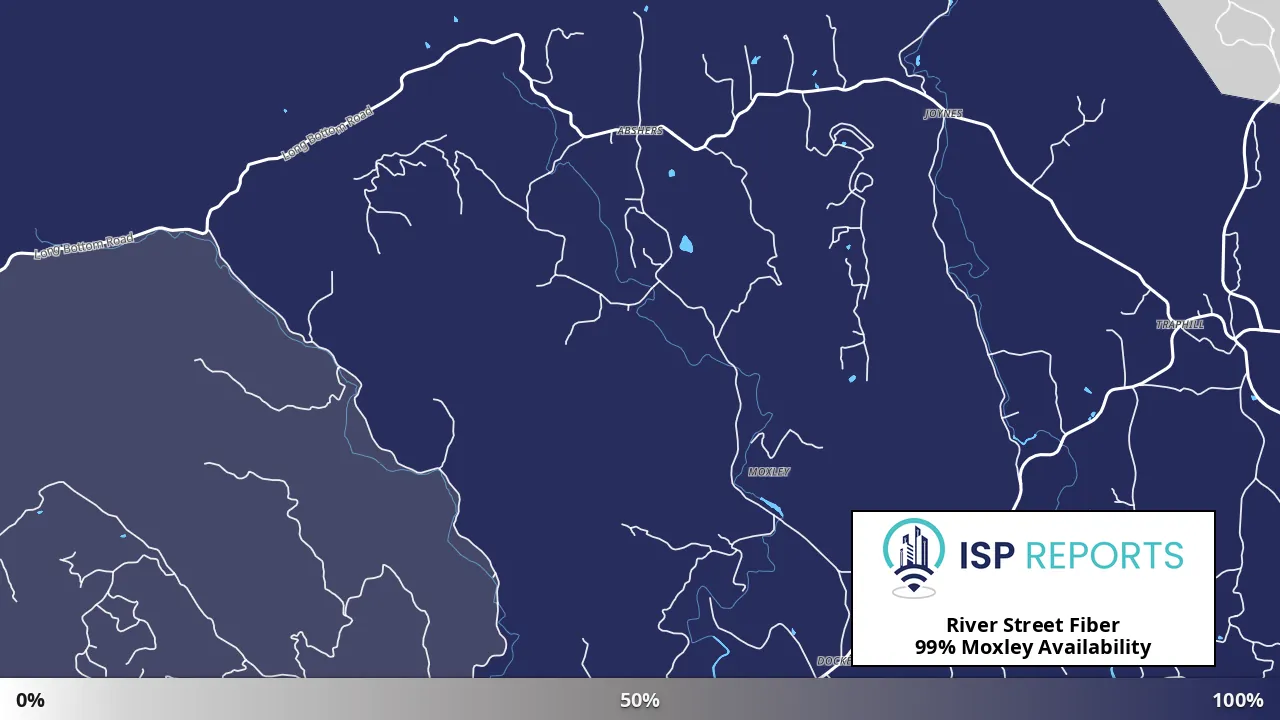 Moxley, NC map of internet availability