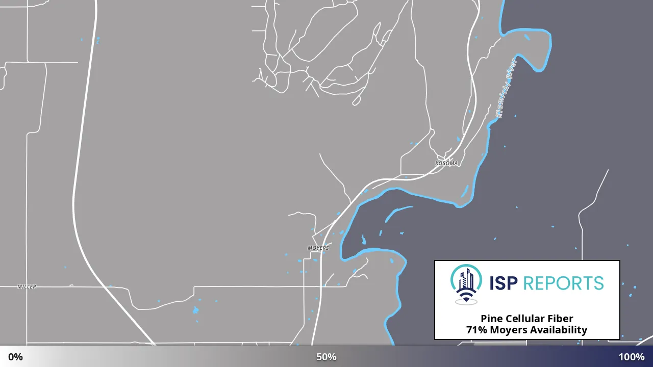 Moyers, OK map of internet availability