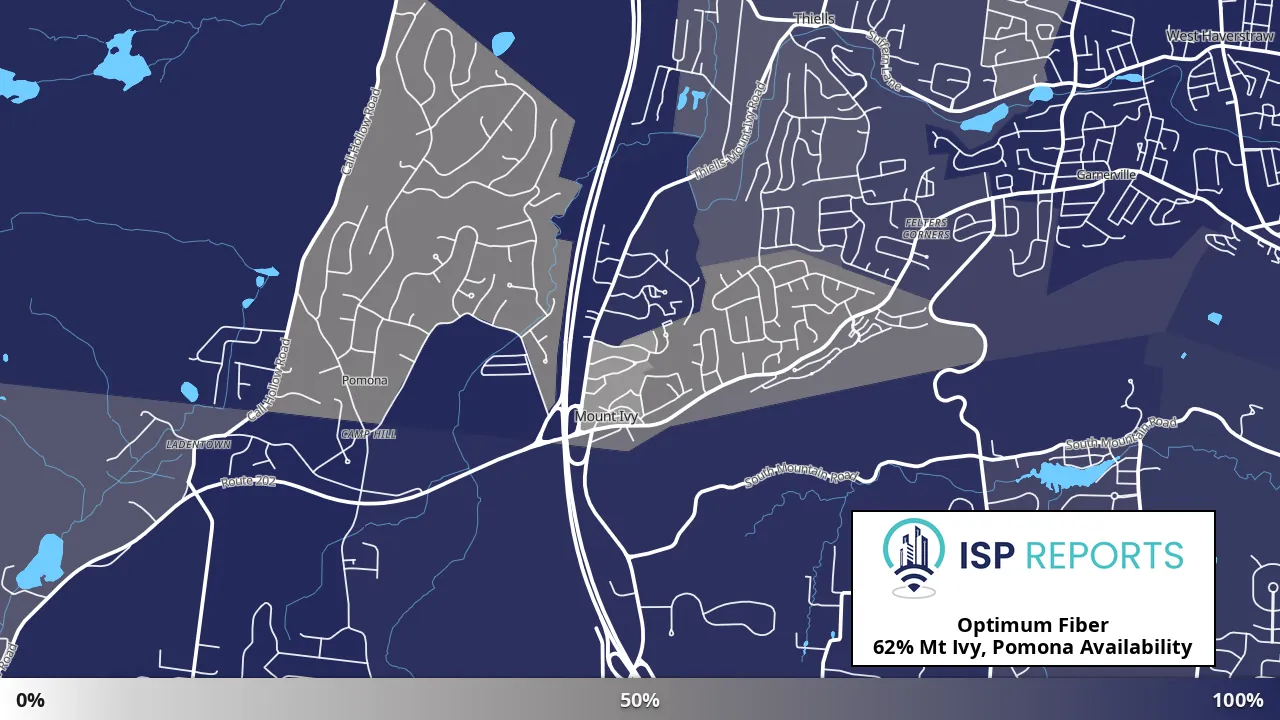 Mt Ivy, Pomona, NY map of internet availability