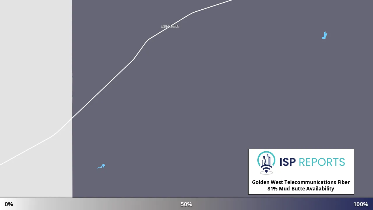 Mud Butte, SD map of internet availability